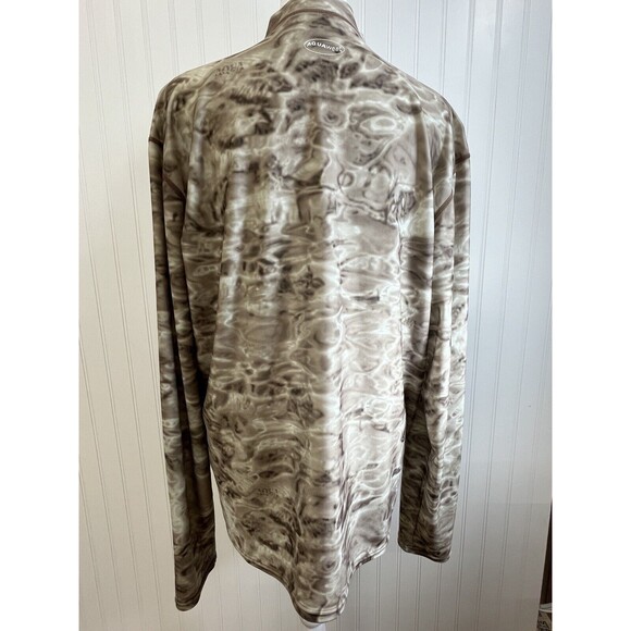Aquawear Camo Long Sleeve Fishing/Outdoor short. 1/4 Zip Front W/ Pocket.Sz Lg. - Picture 5 of 12